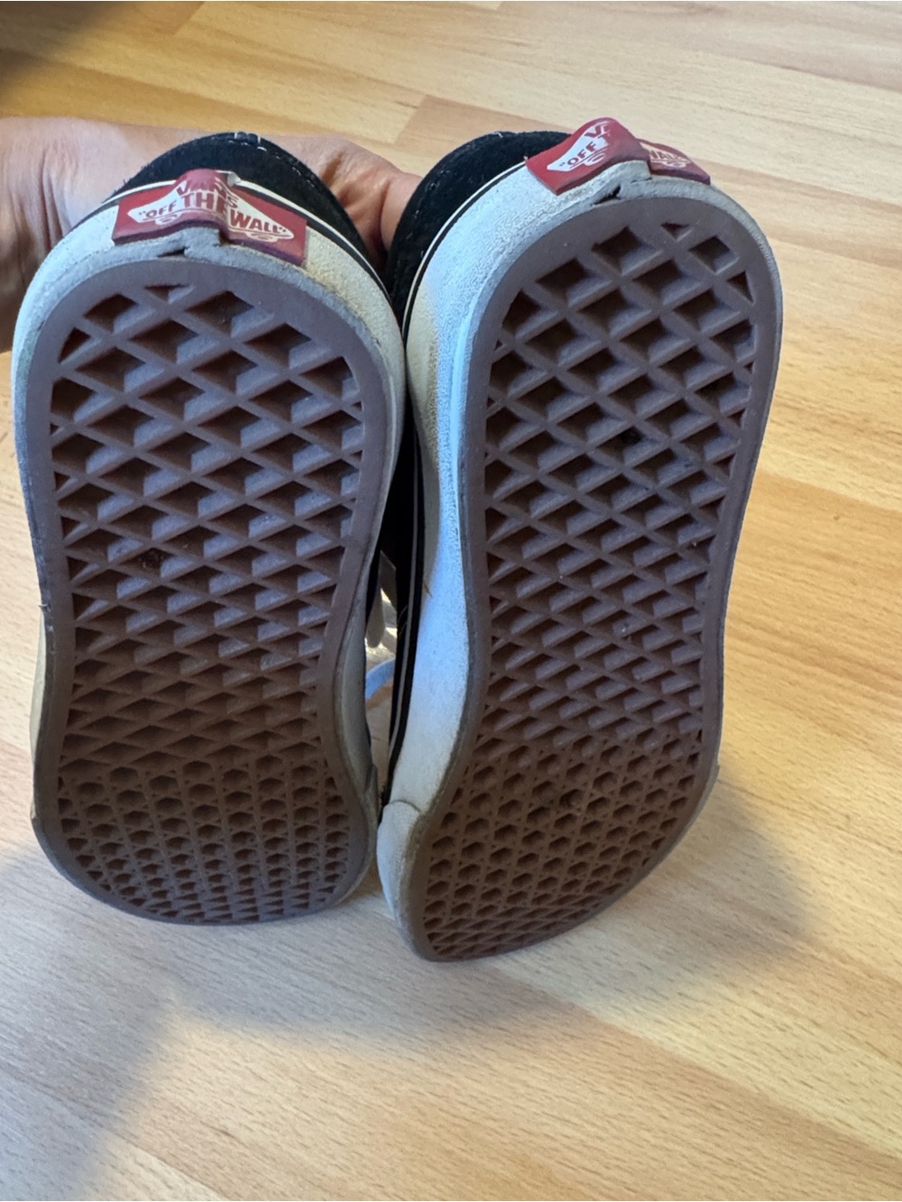 Vans Black and White Old Skool Low Top Sneakers - Picture 4 of 5